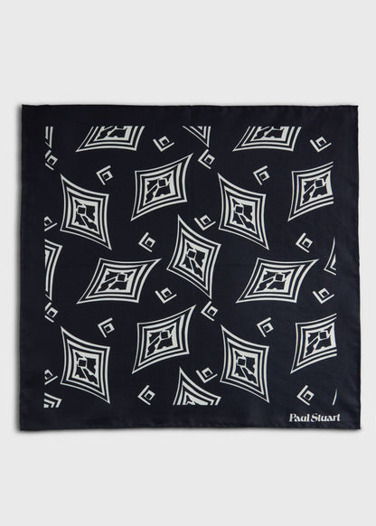 Paul Stuart Smart Buy | Geometric Print Pocket Square