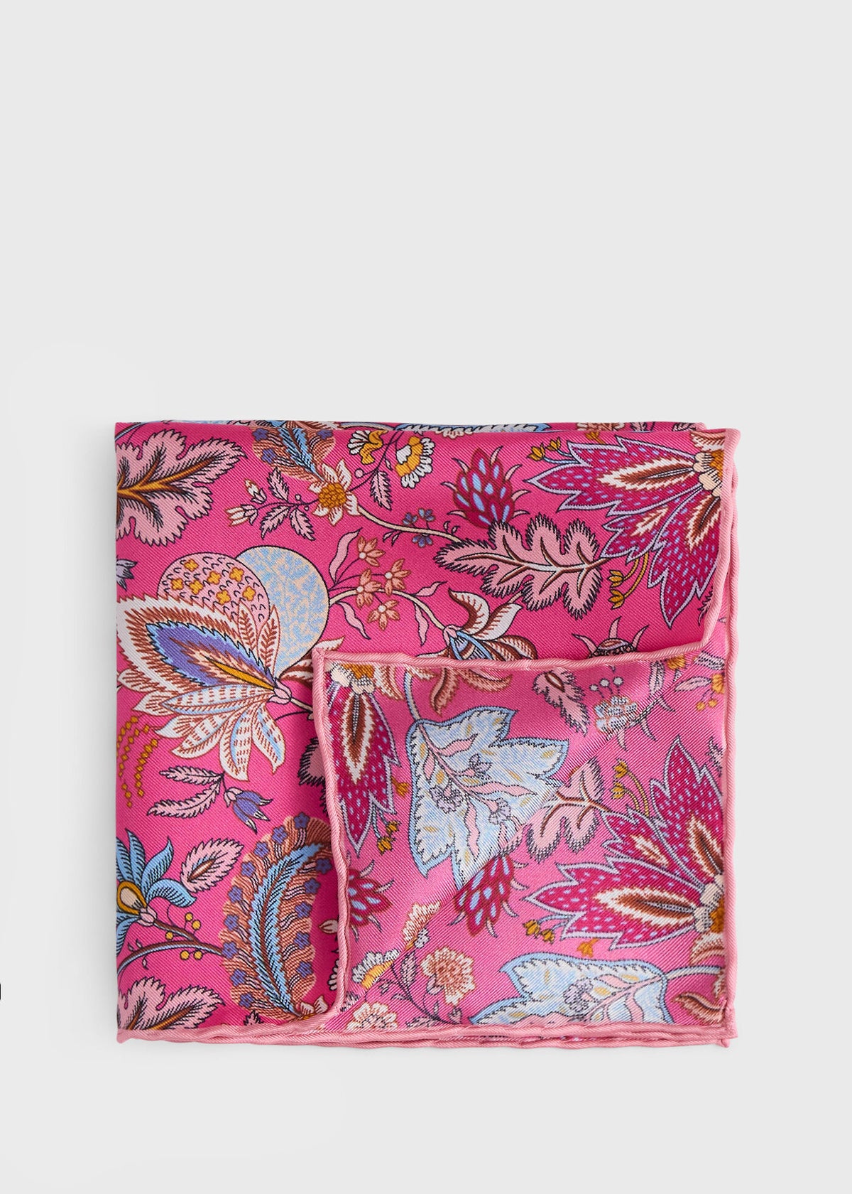 Paul Stuart Special Offer | Printed Silk Floral Pocket Square