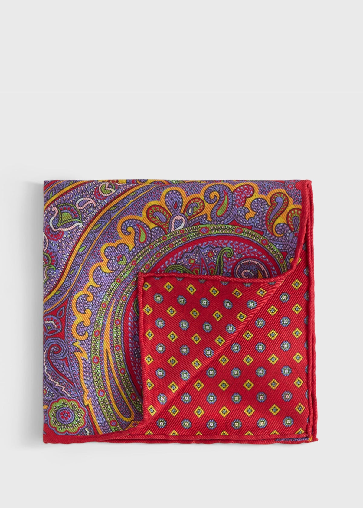 Paul Stuart Popular | Printed Silk Paisley Pocket Square