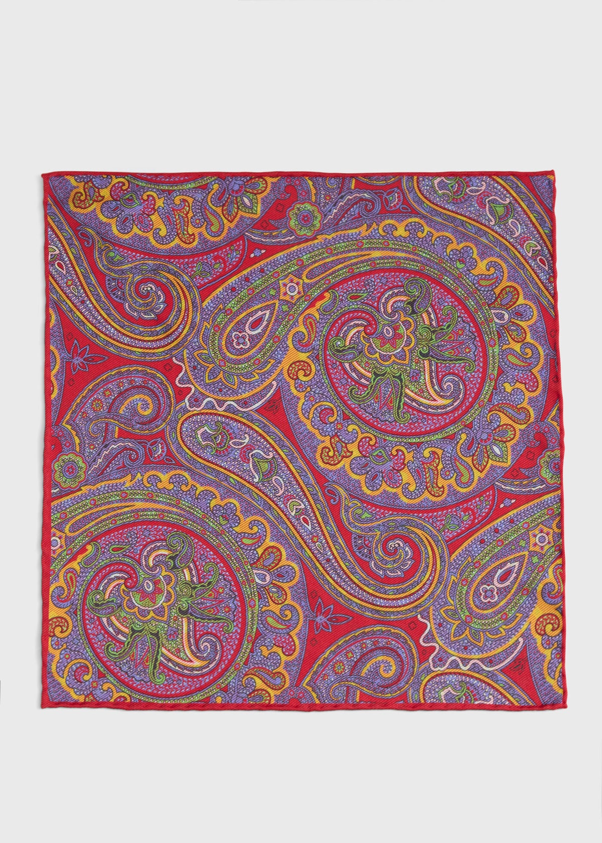 Paul Stuart Popular | Printed Silk Paisley Pocket Square
