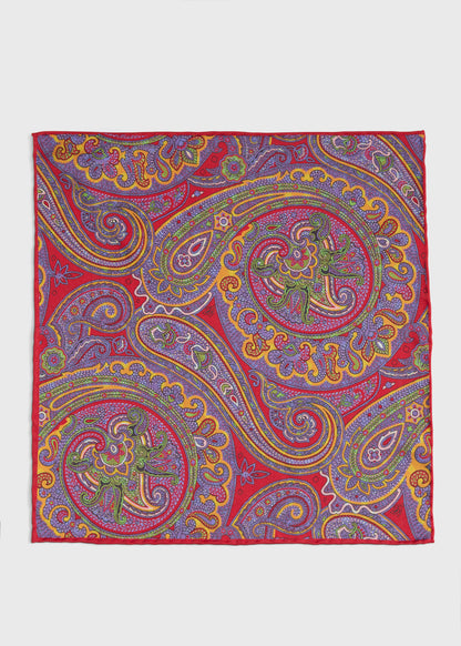 Paul Stuart Popular | Printed Silk Paisley Pocket Square