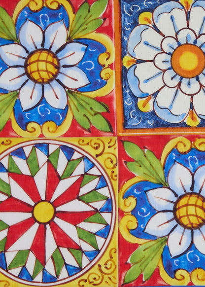 Paul Stuart Popular | Linen Mediterranean Tile Pocket Square