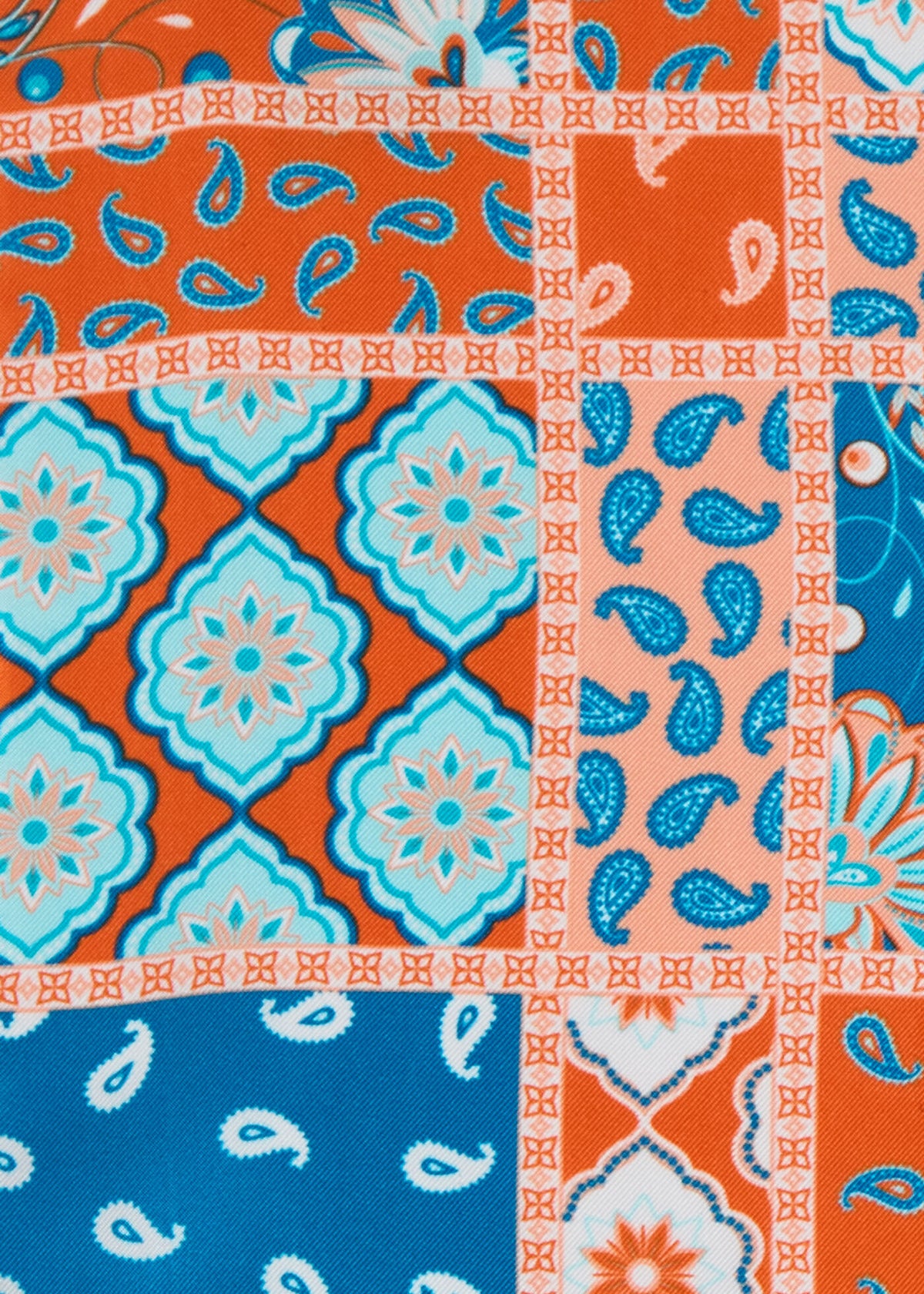 Paul Stuart Premium | Printed Silk Patchwork Pocket Square