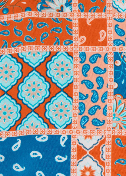 Paul Stuart Premium | Printed Silk Patchwork Pocket Square