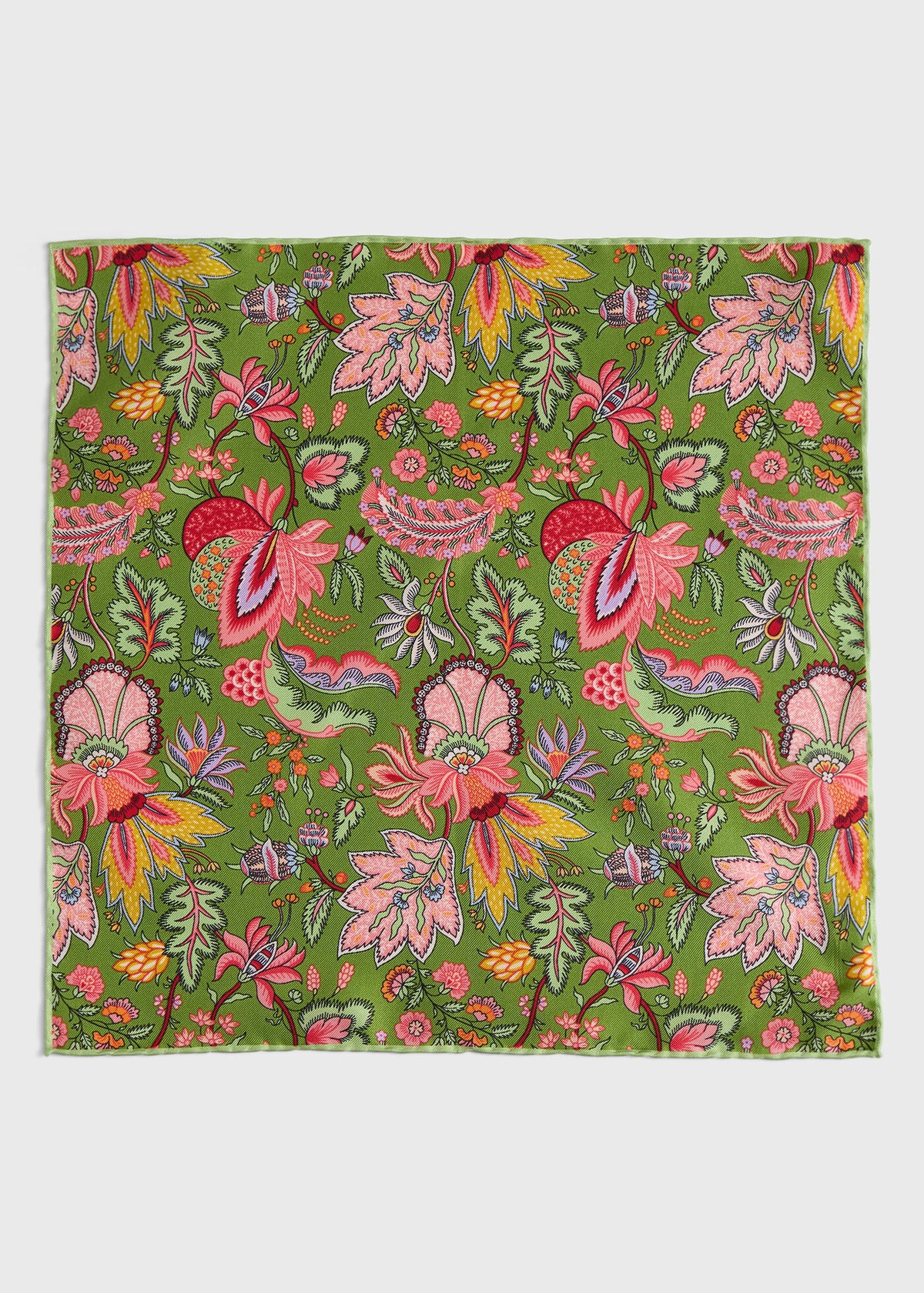 Paul Stuart Signature | Printed Silk Floral Pocket Square