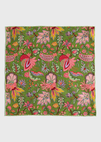 Paul Stuart Signature | Printed Silk Floral Pocket Square