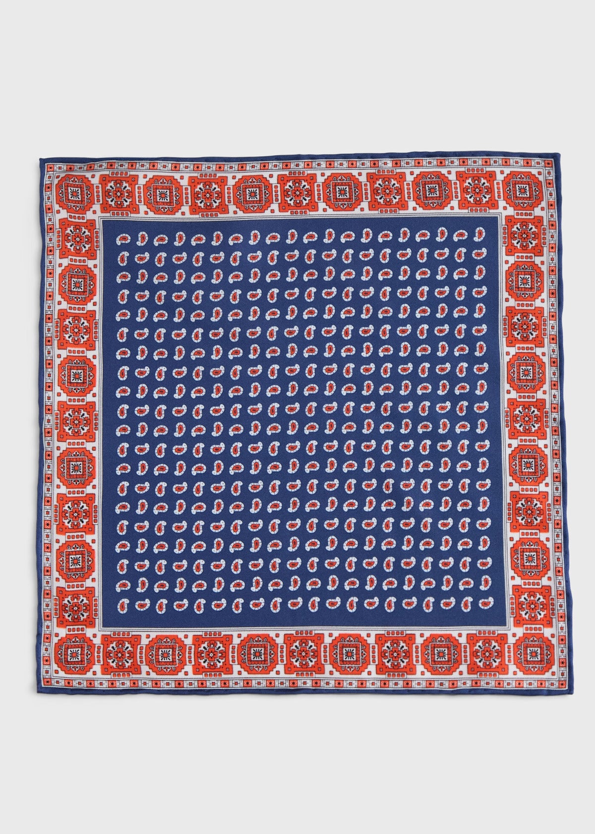 Paul Stuart Everyday | Printed Silk Geometric Pocket Square