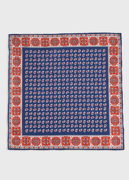 Paul Stuart Everyday | Printed Silk Geometric Pocket Square