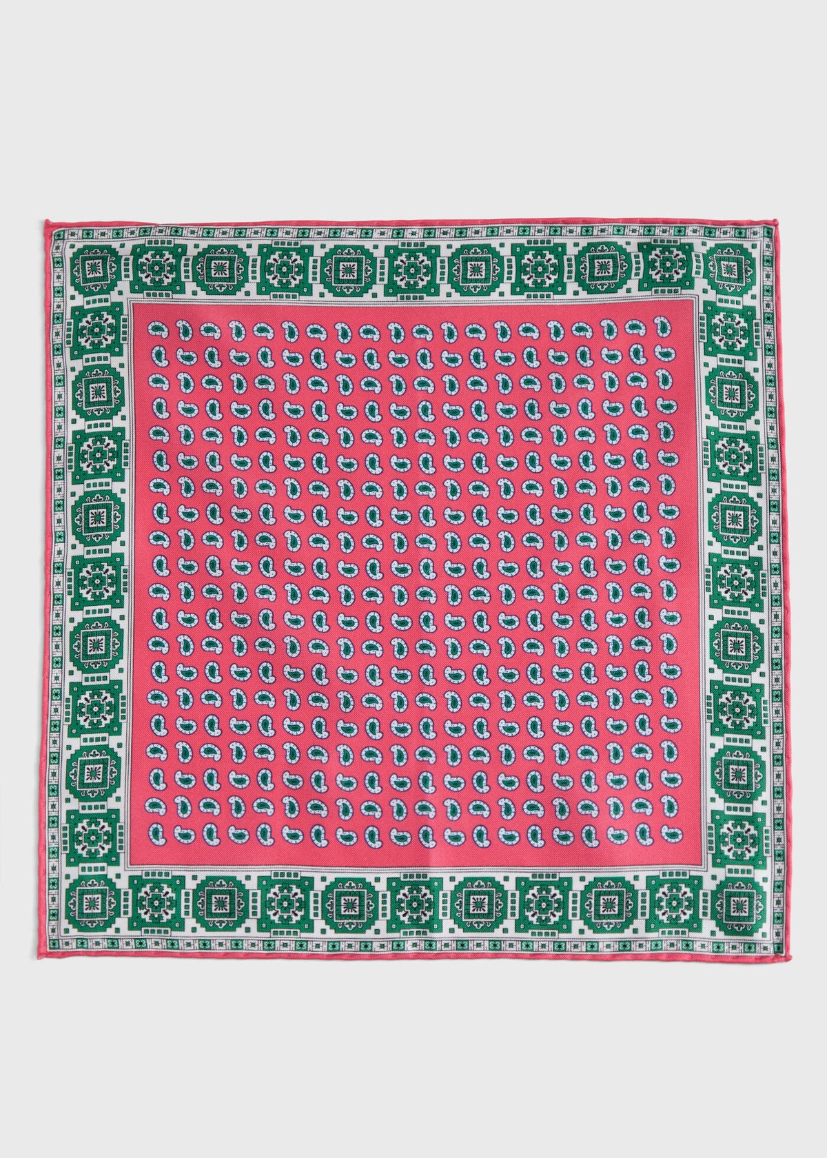 Paul Stuart Best Seller | Printed Silk Geometric Pocket Square