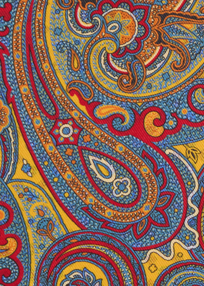 Paul Stuart Discount | Printed Silk Paisley Pocket Square