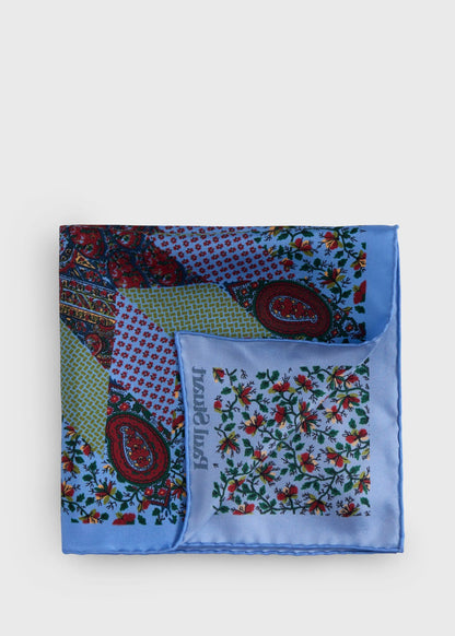 Paul Stuart Signature | Printed Silk Floral Paisley Pocket Square