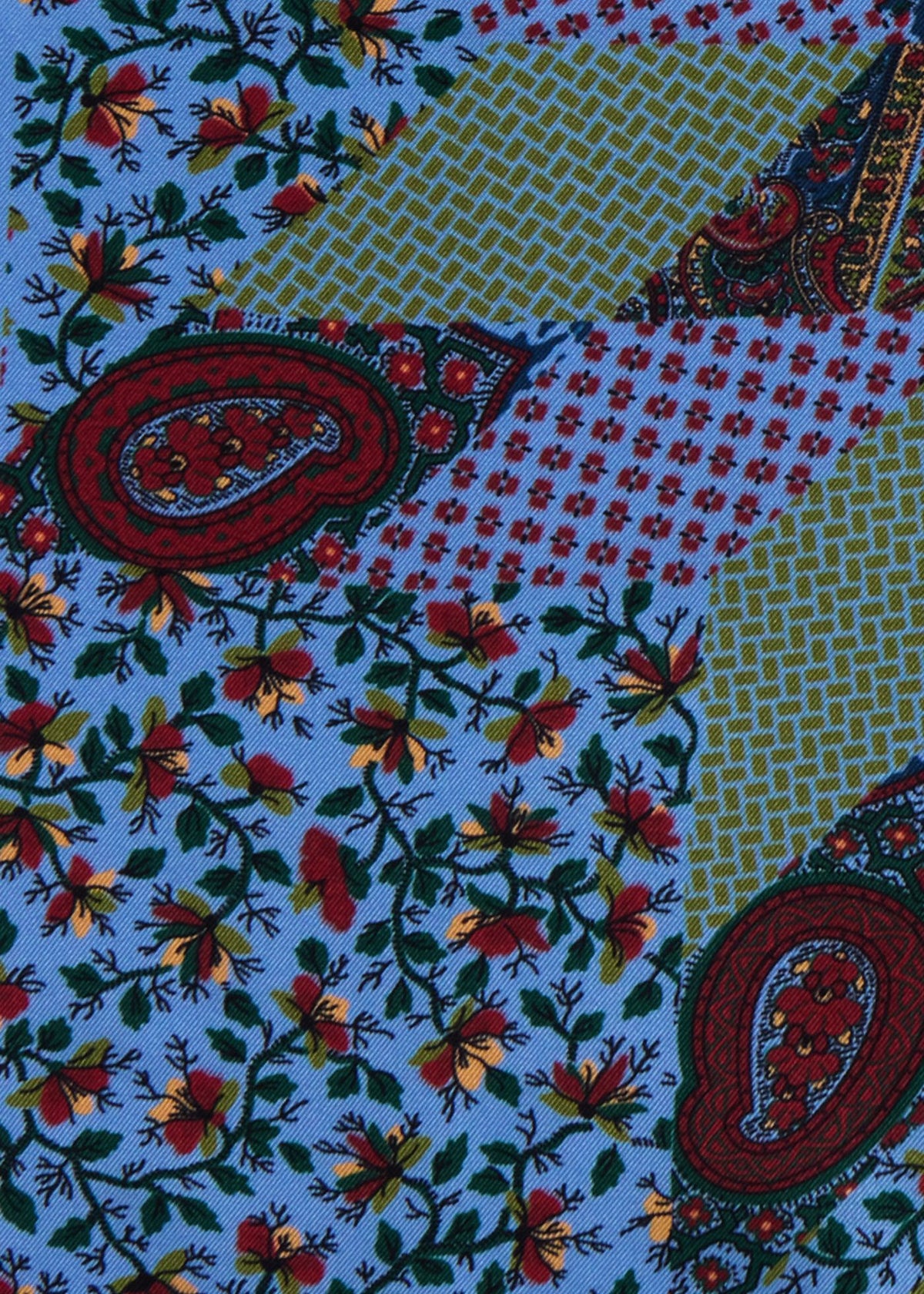 Paul Stuart Signature | Printed Silk Floral Paisley Pocket Square