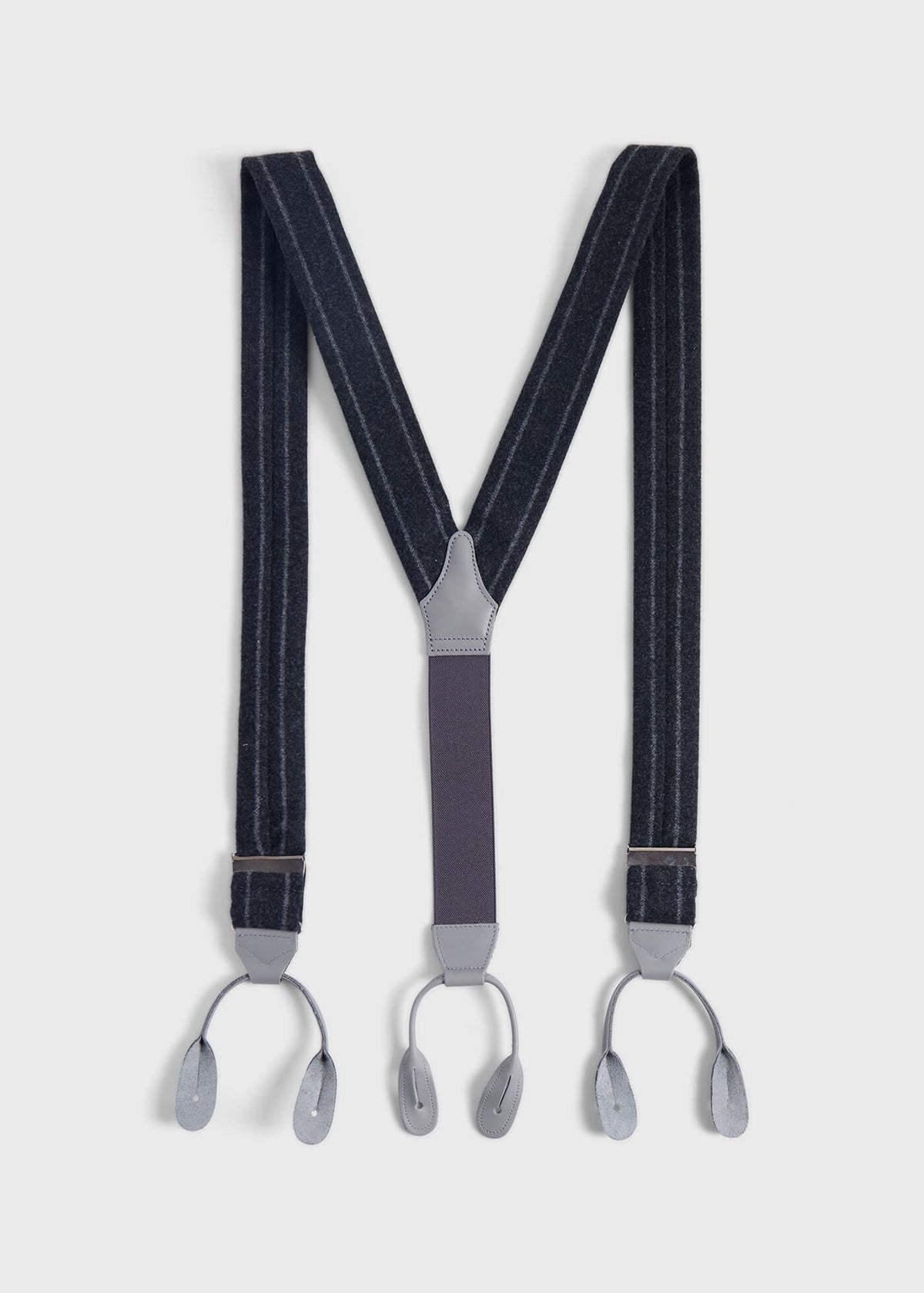 Paul Stuart Recommended | English Flannel Chalk Stripe Suspenders