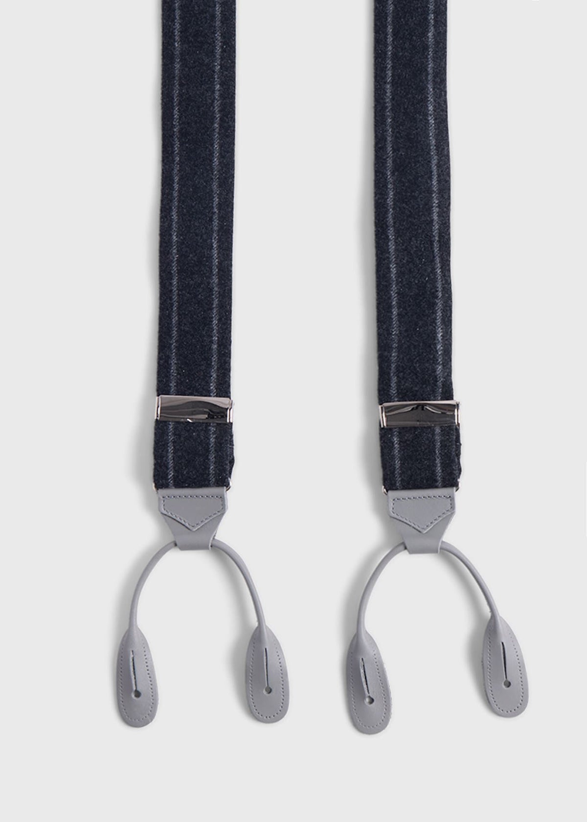 Paul Stuart Recommended | English Flannel Chalk Stripe Suspenders