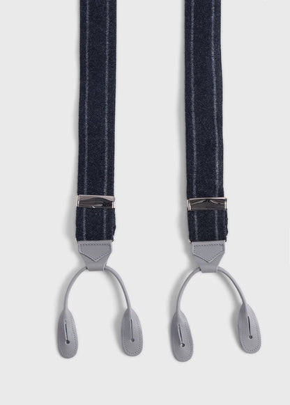 Paul Stuart Recommended | English Flannel Chalk Stripe Suspenders