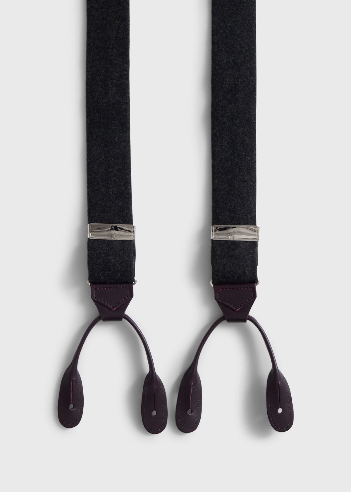 Paul Stuart Customer Favorite | Contrast Leather Trim Suspenders