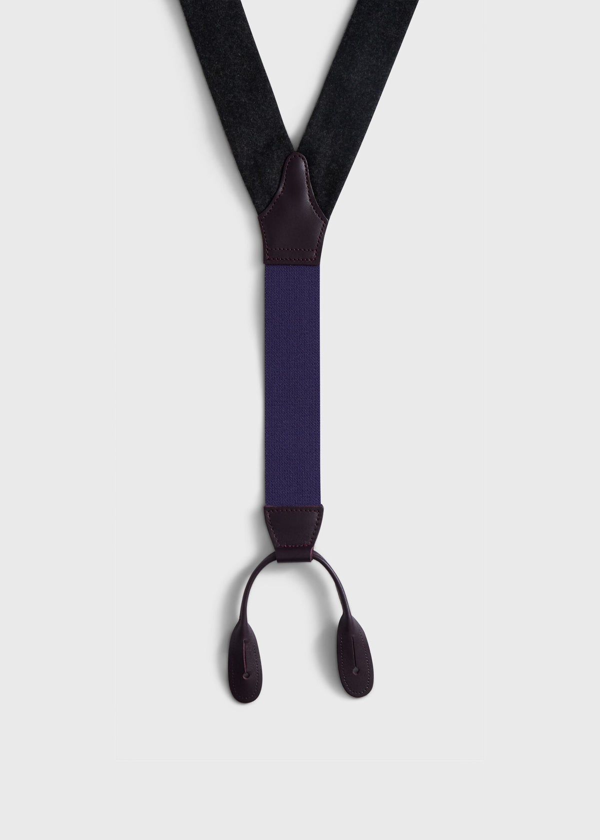 Paul Stuart Customer Favorite | Contrast Leather Trim Suspenders
