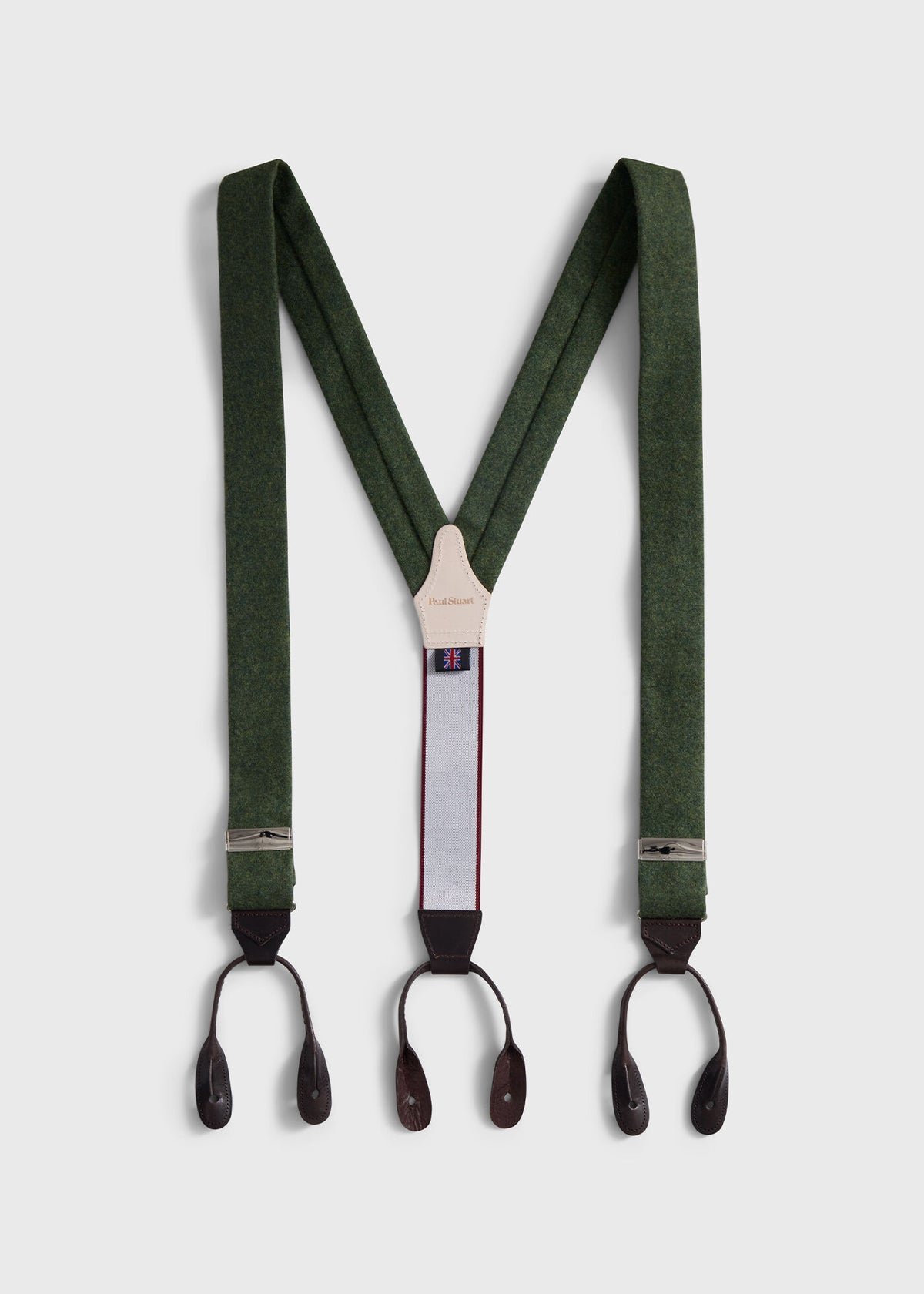 Paul Stuart Best Seller | Leather Trim Suspenders