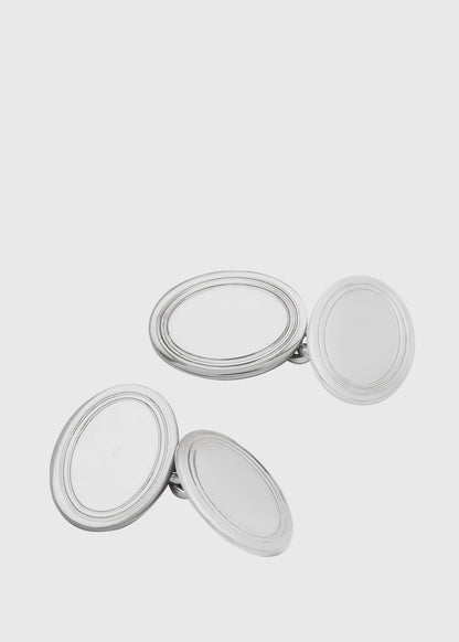 Paul Stuart Special Offer | Sterling Silver Double Oval Cuff Links