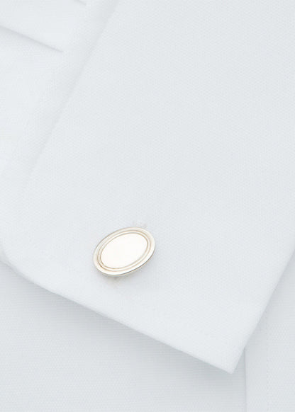Paul Stuart Special Offer | Sterling Silver Double Oval Cuff Links