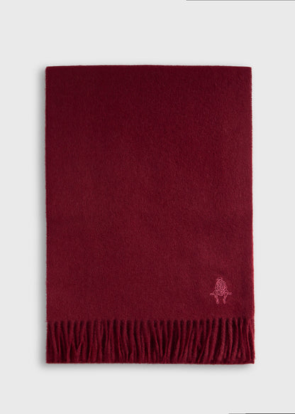 Paul Stuart Customer Favorite | Cashmere Scarf with Man on the Fence Logo
