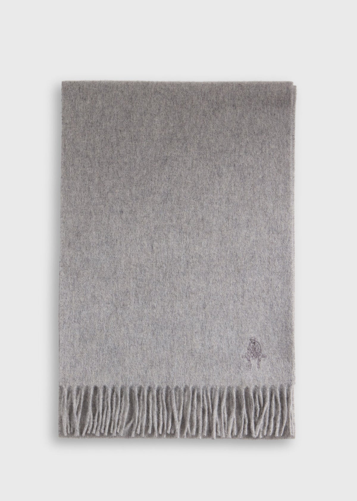Paul Stuart Featured | Cashmere Scarf with Man on the Fence Logo