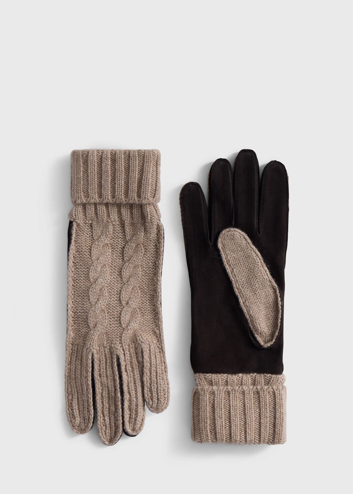 Paul Stuart Smart Buy | Suede & Cashmere Cable Knit Glove
