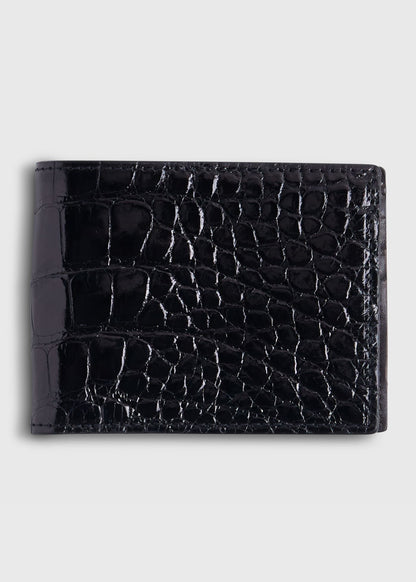Paul Stuart Deals | Glazed Alligator Slim Billfold Wallet