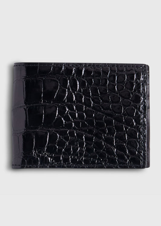 Paul Stuart Deals | Glazed Alligator Slim Billfold Wallet