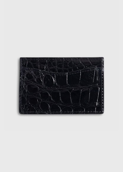 Paul Stuart Special Offer | Glazed Alligator Flat Card Case