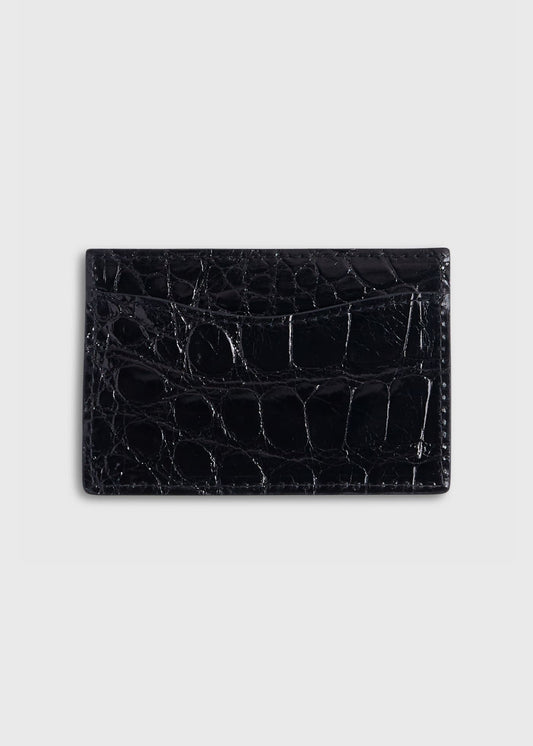 Paul Stuart Special Offer | Glazed Alligator Flat Card Case
