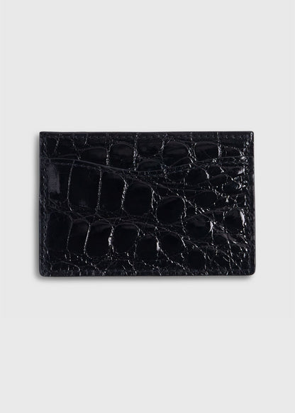 Paul Stuart Special Offer | Glazed Alligator Flat Card Case