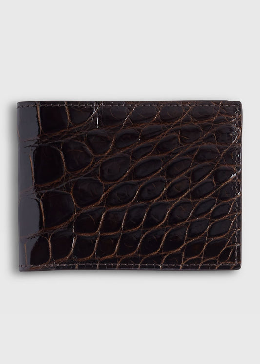 Paul Stuart Sale | Glazed Alligator Slim Billfold Wallet