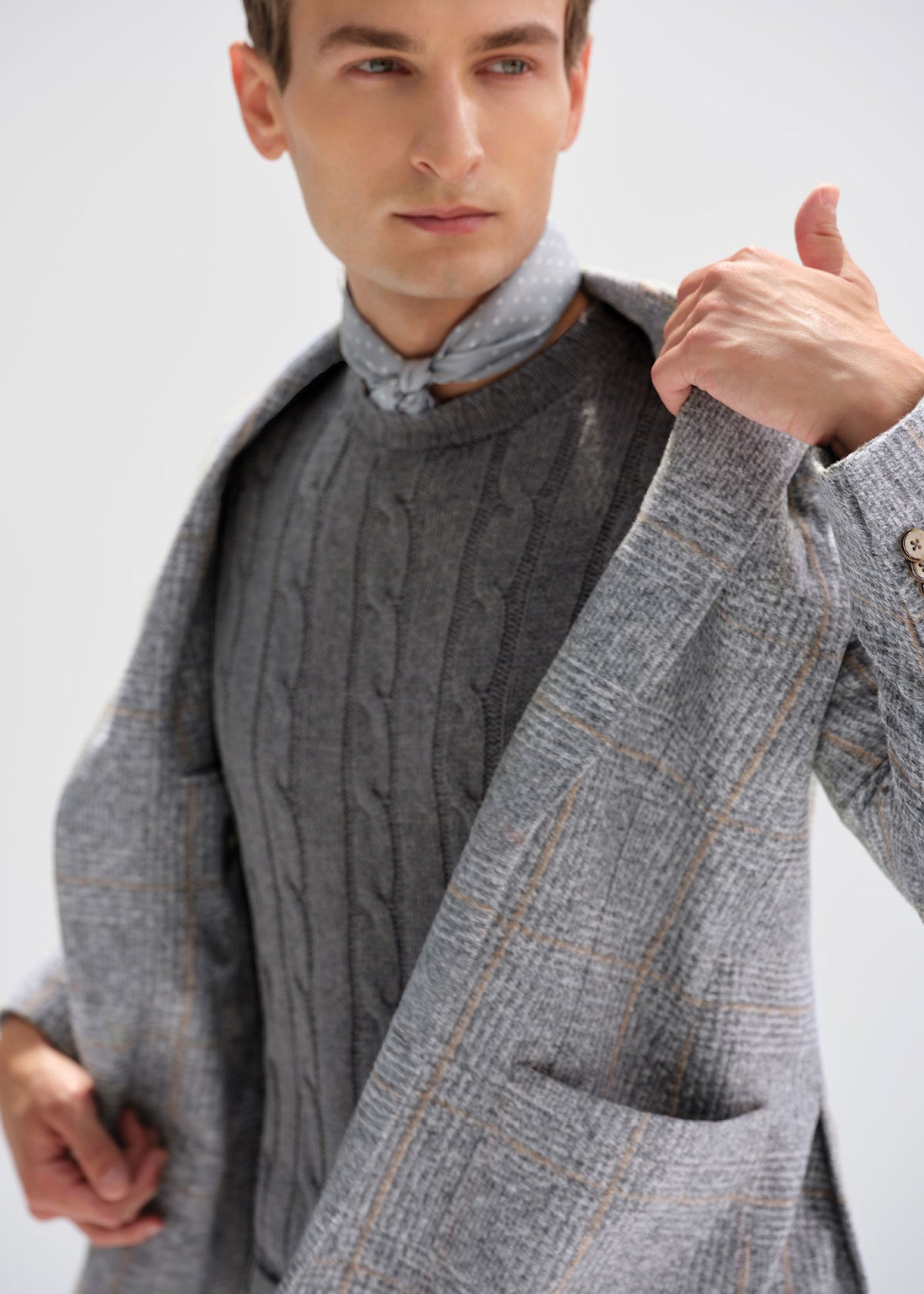 Paul Stuart Premium | Jersey Plaid Soft Jacket