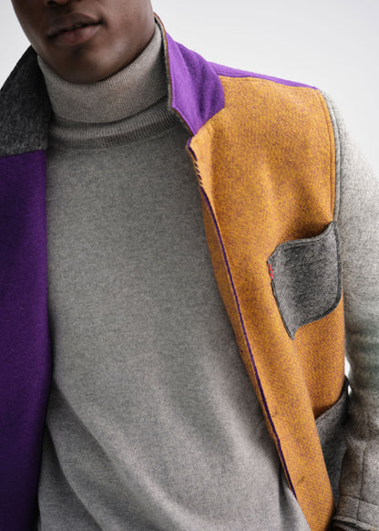 Paul Stuart Smart Buy | Colorblock Raw Edge Jacket