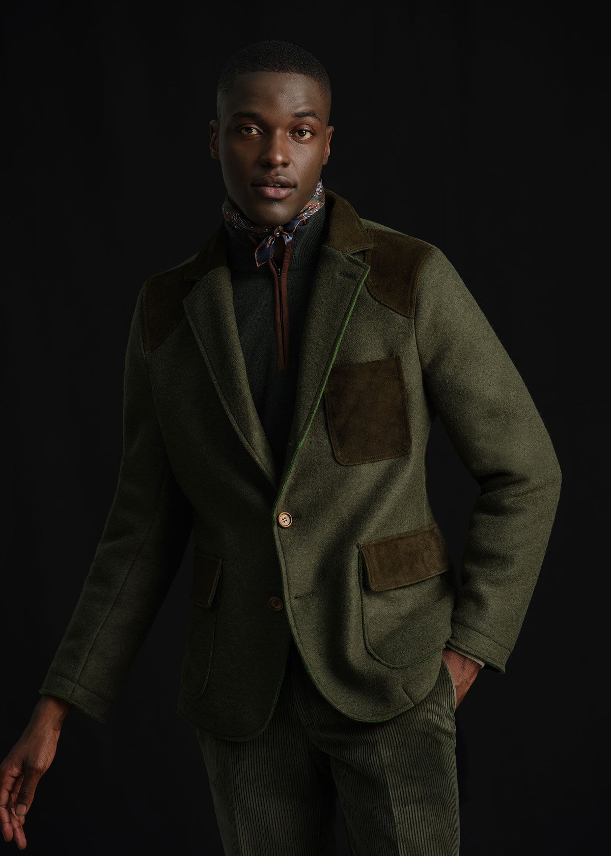 Paul Stuart New | Wool Jacket with Suede Details