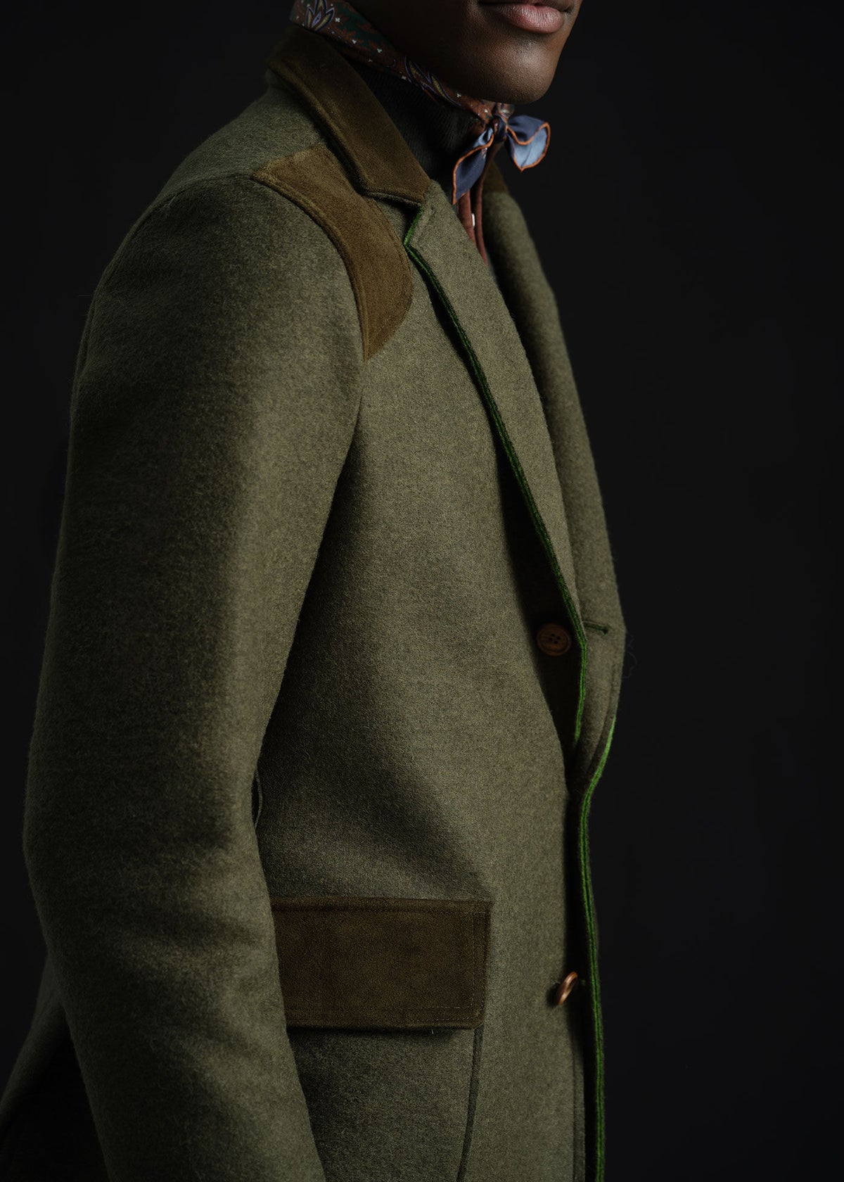 Paul Stuart New | Wool Jacket with Suede Details