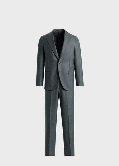 Paul Stuart Quality | Sage Tonal Plaid Flannel Suit