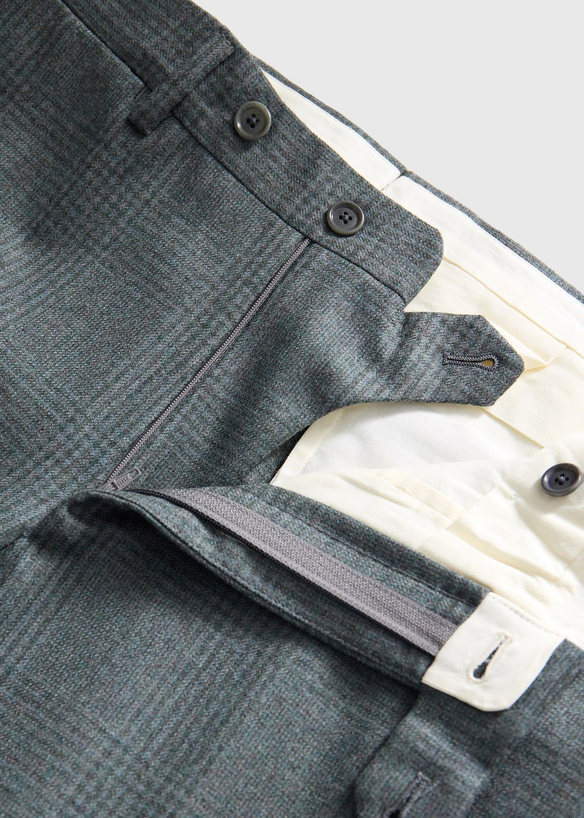 Paul Stuart Quality | Sage Tonal Plaid Flannel Suit