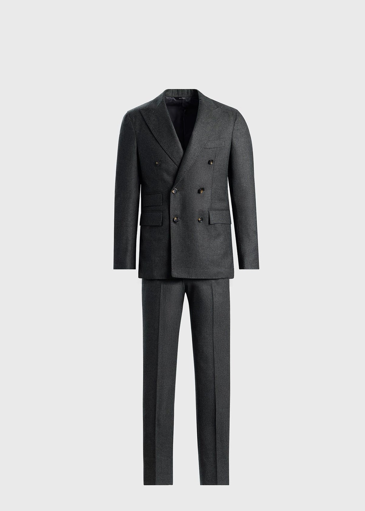 Paul Stuart Quality | Double Breasted Wool Houndstooth Suit