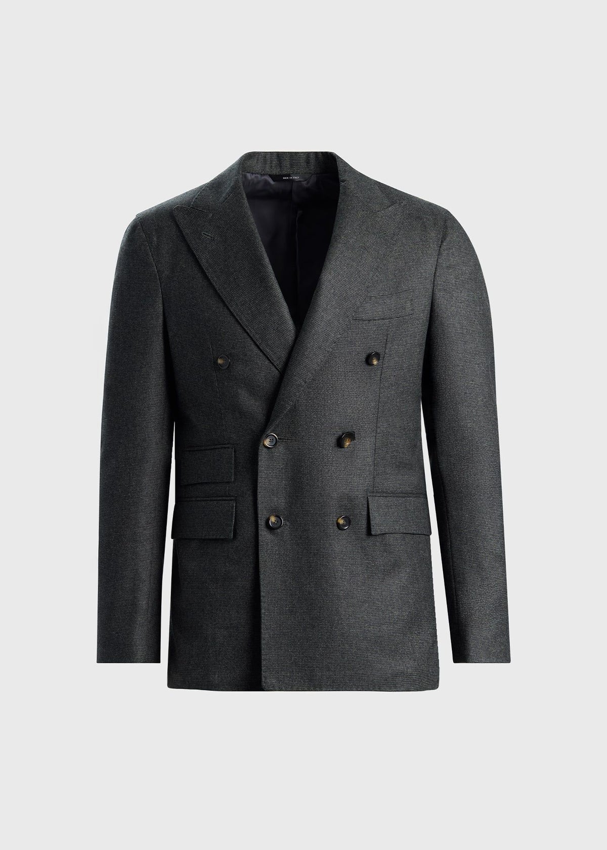 Paul Stuart Quality | Double Breasted Wool Houndstooth Suit