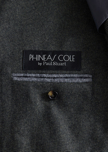 Paul Stuart Quality | Double Breasted Wool Houndstooth Suit