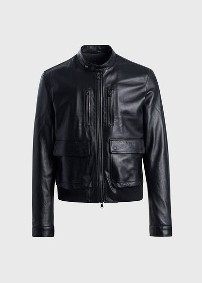 Paul Stuart Everyday | Modern Leather Bomber Jacket