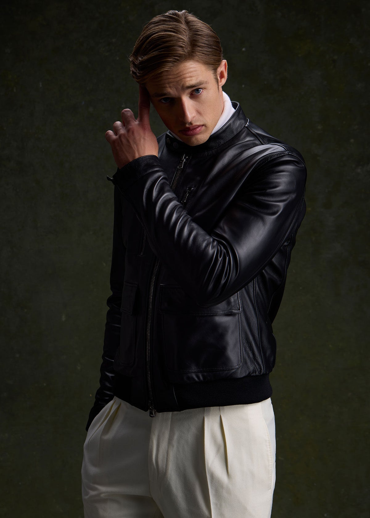 Paul Stuart Everyday | Modern Leather Bomber Jacket