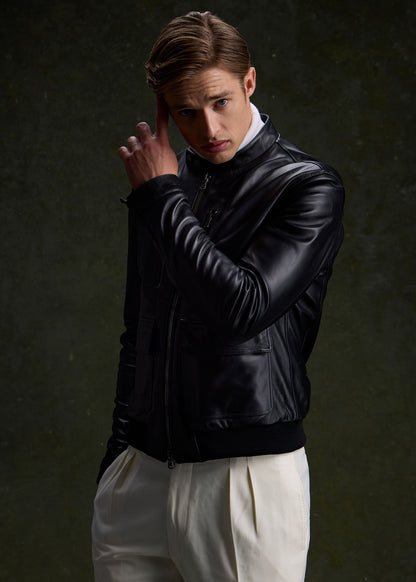 Paul Stuart Everyday | Modern Leather Bomber Jacket