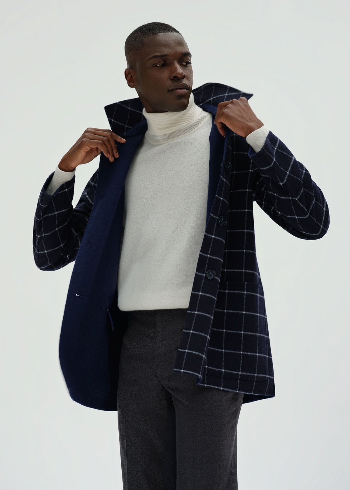 Paul Stuart Classic | Reversible Double Face Cashmere Mac Coat