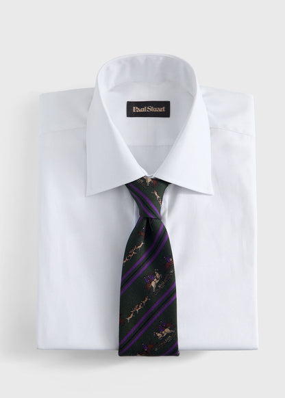 Paul Stuart Essential | Printed Silk Rider Motif Tie